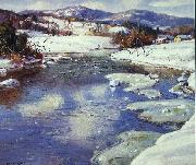 George Gardner Symons Valley Stream in Winter oil painting